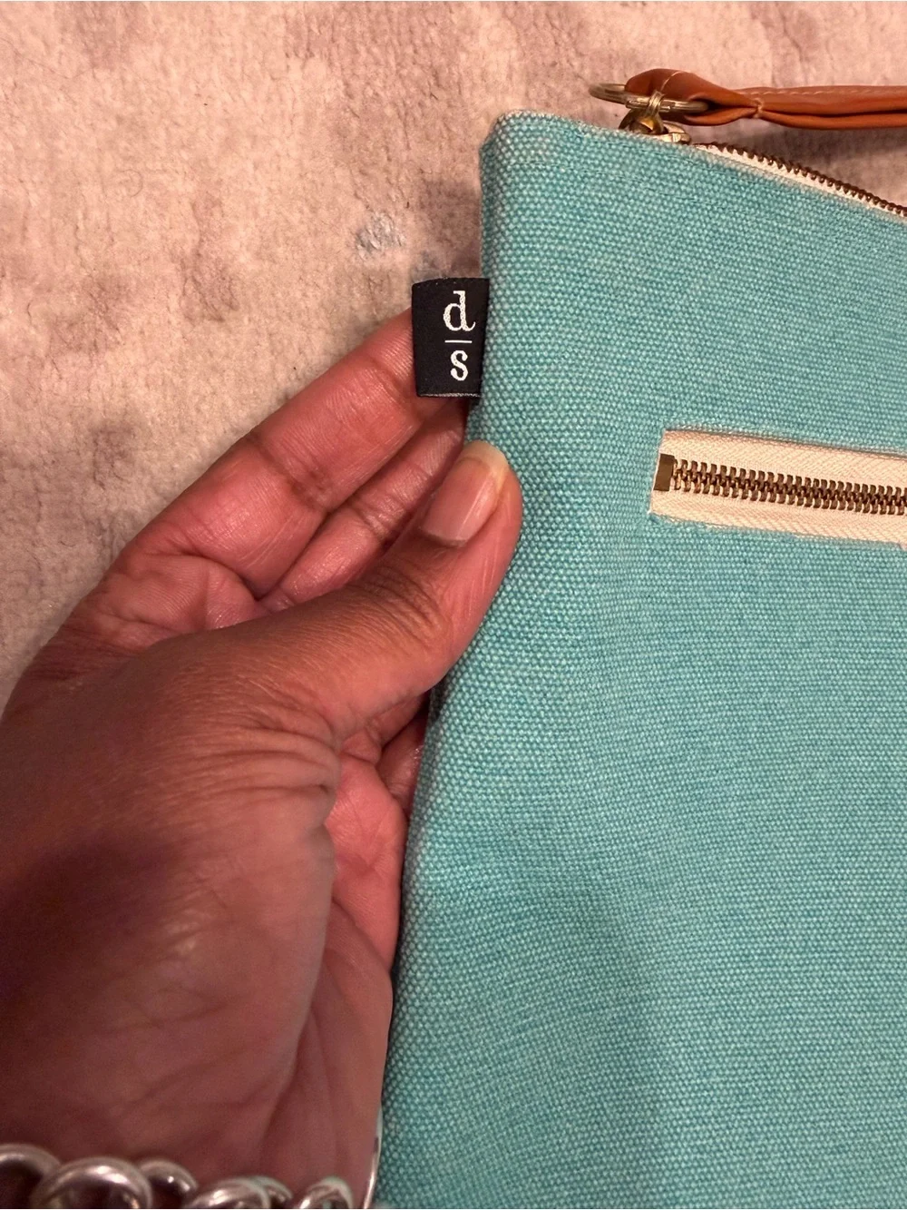 Turquoise Llama Canvas Laptop Sleeve Clutch